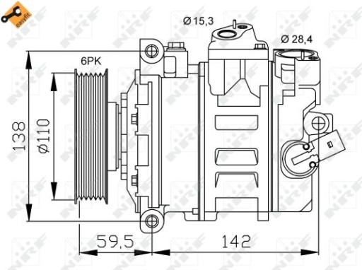 Компресор компресор кондиціонера 32146 NRF AUDI A1 - 6