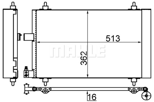 MAHLE AC 585 001S конденсатор, Кондиціонер - 2