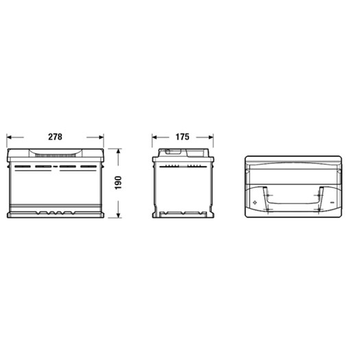 батарея 74 Ah зліва плюс EB741 680 a - 6