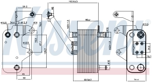 Chłodnica oleju automatyczna przekładnia 90952 - 1