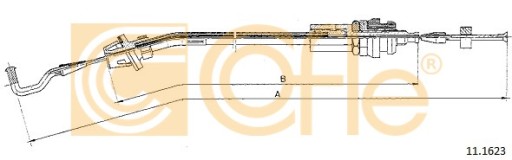 Газовий трос COFLE 11.1623 + безкоштовно - 2