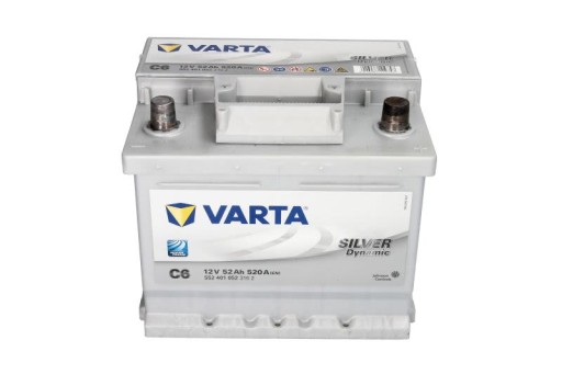 Акумулятор 12V 52ah 520A Silver Dynamic VARTA - 11