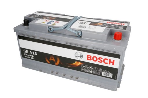 Акумулятор BOSCH 12V 105AH / 950A START & STOP AGM - 11