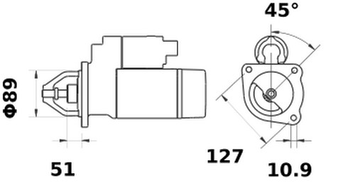 Стартер 12V 3.0 kW Z-11 CW Mahle - 6