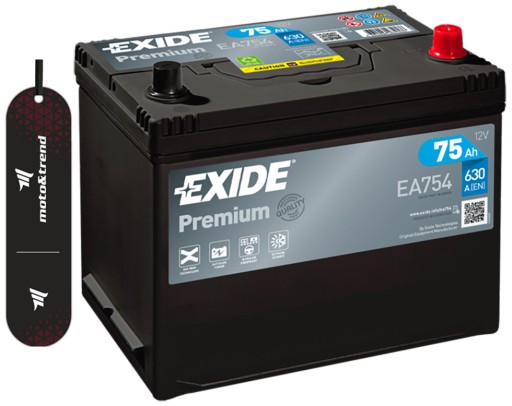 Батарея EXIDE PREMIUM P + 75AH / 630a EA754 - 1