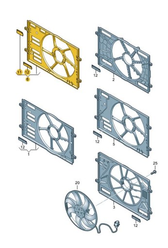 OSŁONA WENTYLATORA VW Golf Passat Touran - 3