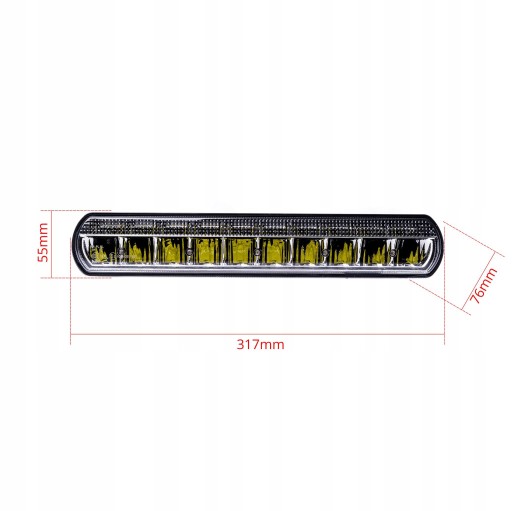 LAMPY ROBOCZE LISTWA LED 2X50W HOMOLOGACJA DROGOWA - 9