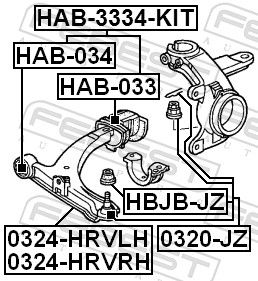 ВАЖІЛЬ УПРАВЛІННЯ 0324-HRVLH FEBEST HONDA HR-V І - 3