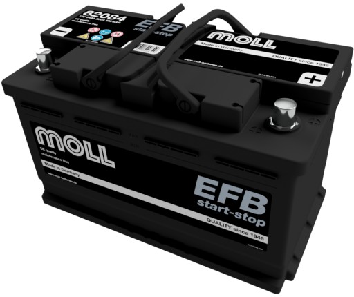 Батарея MOLL EFB 84ah 800A Start STOP L4 Гарантія 3 роки гарантії - 1