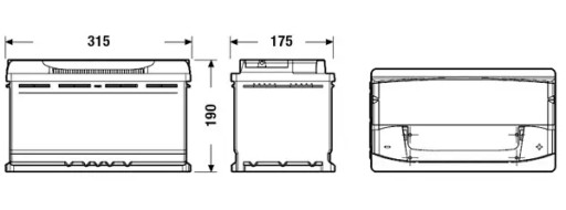 ЦЕНТРИ FUTURA АКУМУЛЯТОР 90AH 720A ПРАВИЙ+ - 2