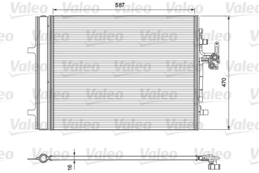 Конденсатор кондиціонера VOLVO S80 / V70 / XC70 06-VALE - 2