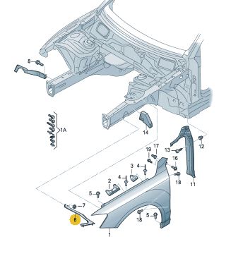 Кронштейн переднього крила для Audi Q5 09-17 - 2