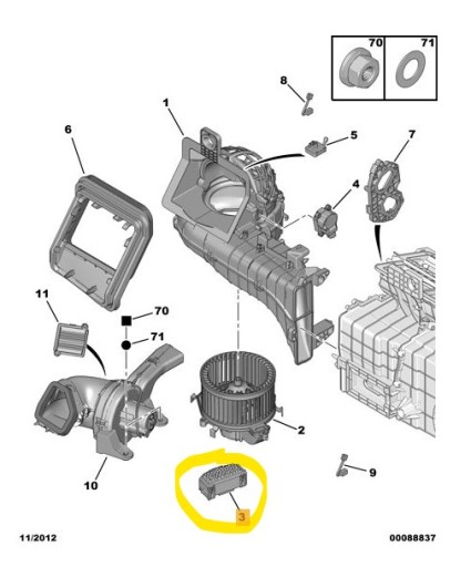 PEUGEOT PARTNER 08- REZYSTOR OPORNIK REGULATOR - 4