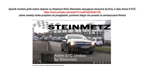 Opel Astra H 3 III GTC OPC grill atrapa Steinmetz - 16