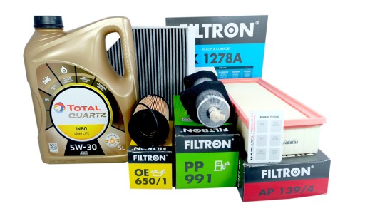 4x Filtr + Olej OE 650/1 AP 139/4 K 1278A PP 991 - 1