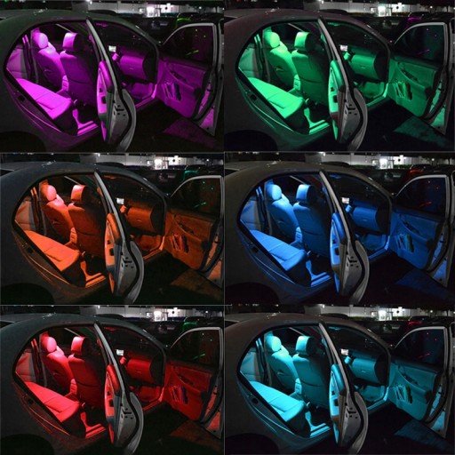 2 лампи W5W LED T10 RGB + пульт дистанційного керування MITSUBISHI MAZDA - 11