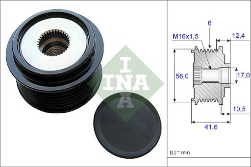 Sprzęgło alternatora INA 535 0210 10 + Gratis - 2