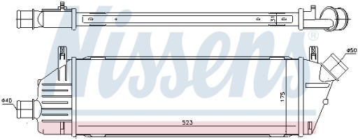 96578 NISSENS РАДІАТОР ІНТЕРКУЛЕРА - 2