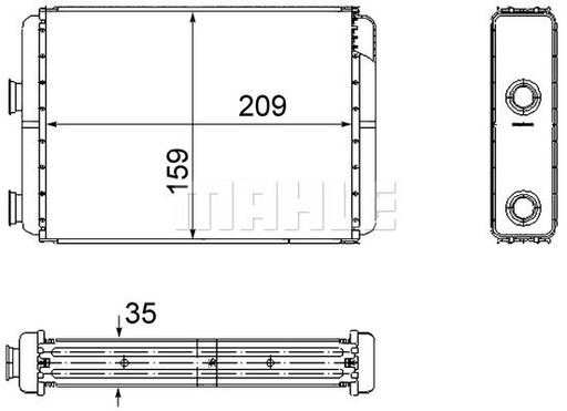 Mahle AH 60 000s теплообмінник, опалення wn - 3