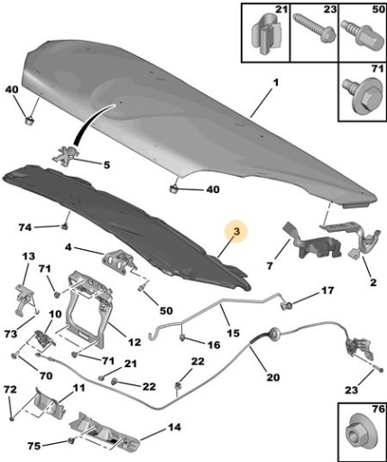 OE PEUGEOT 9673774280 глушник кришки двигуна - 9