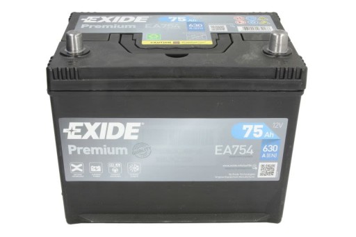 Акумулятор EXIDE 12V 75AH / 630a PREMIUM P+ - 3