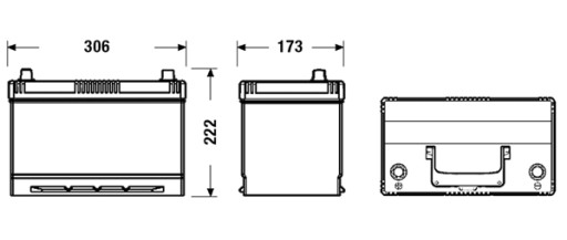 АКУМУЛЯТОР 95AH / 720A PLUS L + КОРЕЯ CB955 ЦЕНТРИ - 2