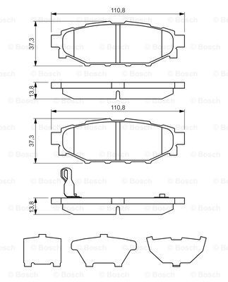 ДИСКИ КОЛОДКИ ЗАДНІ BOSCH SUBARU IMPREZA LIFTBACK - 2