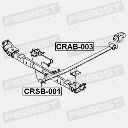 Втулка ресори FEBEST / задній задній / CHRYSLER VOYAGER - 8