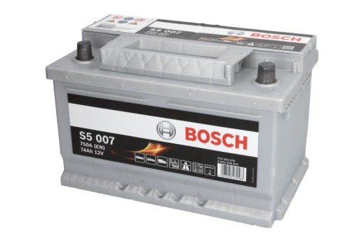 Акумулятор BOSCH S5 PowerFrame S5 007 74Ah 750A найпотужніший - 2