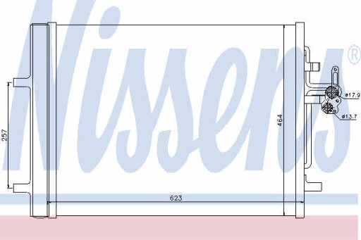 РАДІАТОР КОНДИЦІОНЕРА NISSENS 940155 - 2