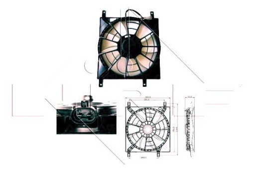 NRF WENTYLATOR CHŁODNICY FIAT SEDICI SUZUKI SX4 06 - 2