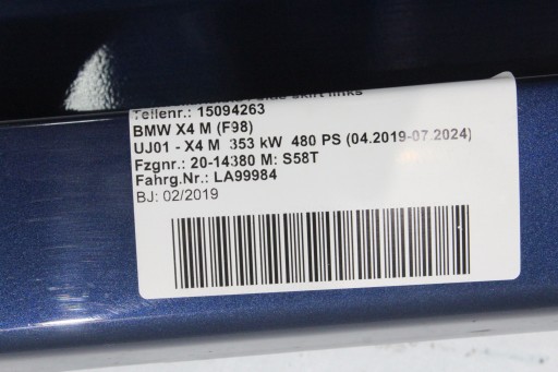 LISTWA PROGOWA LEWA MPAKIET BMW G01 X3M G02 X4 F97 - 8