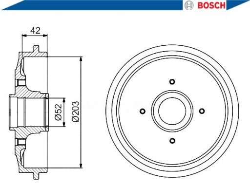 КОМПЛЕКТ ГАЛЬМІВНИХ БАРАБАНІВ [BOSCH] - 2