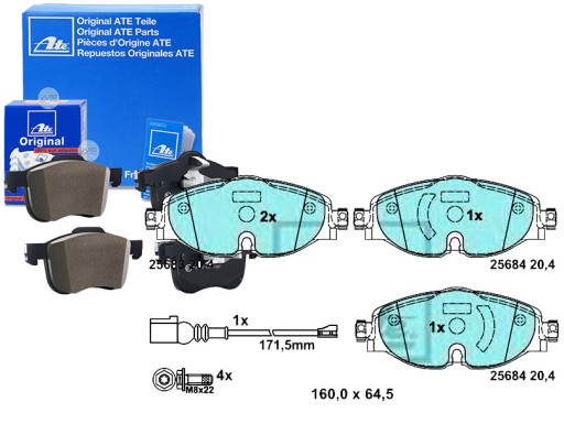 KLOCKI HAMULCOWE CERAMIC PRZÓD AUDI A3 12- - 10