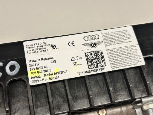 Подушка безпеки пасажира Audi A6 C7 A7 4G8880204E - 3