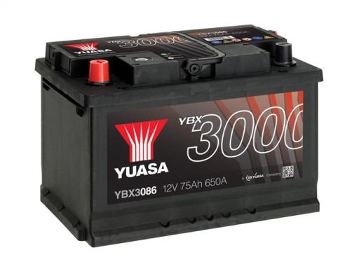 Akumulator YUASA 12V 76Ah/680A YBX3000 SMF 278x175 - 2