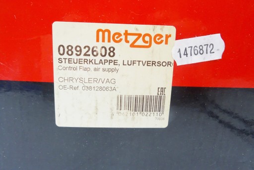 Корпус дросельної заслінки METZGER 0892608 VW SKODA SEAT - 6