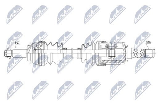NTY Półoś napędowa PRZEDNIA L=P - 2