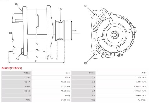 ALTERNATOR FOCUS II,C-MAX 1.6,2.0TDCI - 5