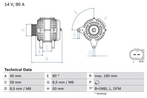 0 986 041 920 BOSCH ГЕНЕРАТОР 90A SEAT ALHAMBRA - 2