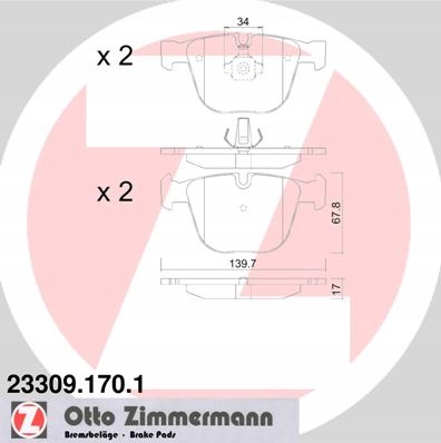 Klocki Zimmermann Tył BMW 5 E60 M5 , 535D - 2