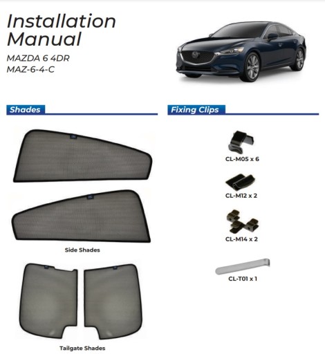 Osłony przeciwsłoneczne Mazda 6 sedan 2012- - 15
