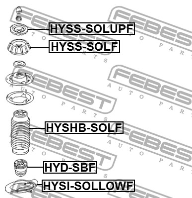 Нижня передня пружинна шайба HYUNDAI i20 1.0 1.1 - 6