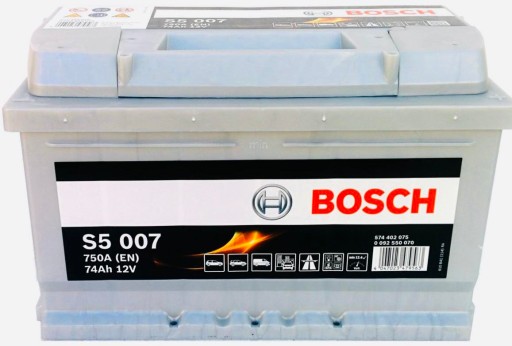 Акумулятор BOSCH S5 74 AH 750a S5007 - 1