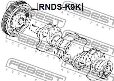 RNDS-K9K FEBEST НАТЯЖНЕ КОЛЕСО КОЛІНЧАСТОГО ВАЛА RENAU - 3