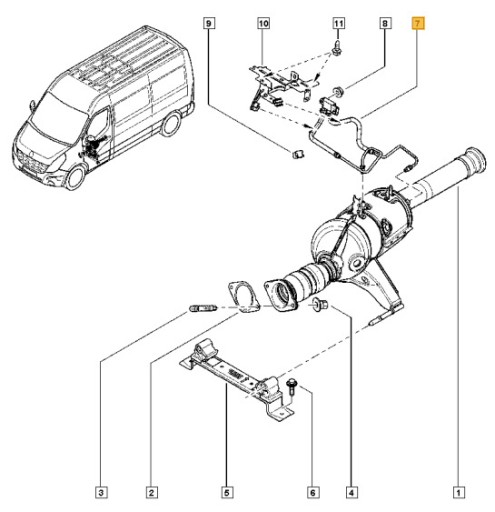 CZUJNIK CIŚNIENIA SPALIN MOVANO B 2.3CDTI BITURBO - 4