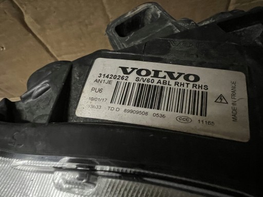 Volvo V60 S60 лампа передняя правая 13-18 Comp ABL org - 6