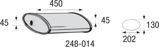 СЕРЕДНІЙ УНІВЕРСАЛЬНИЙ ГЛУШНИК 248-014 BOSAL - 2