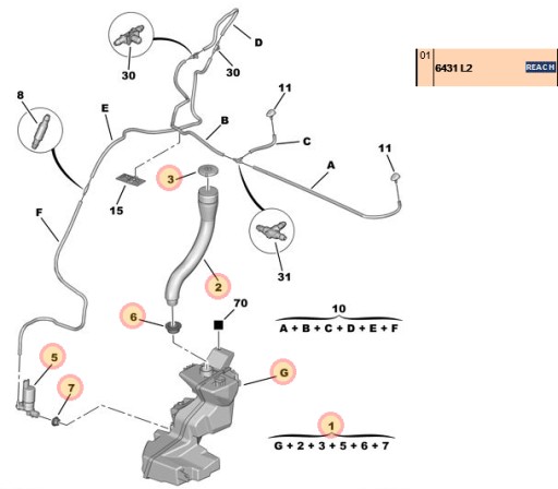 ZBIORNIK SPRYSKIWACZY 308 (T7) RCZ OE 6431L2 - 4