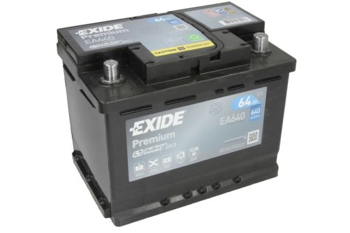 АКУМУЛЯТОР EXIDE PREMIUM P + 64AH / 640A EA640 / ЦІНА - 3